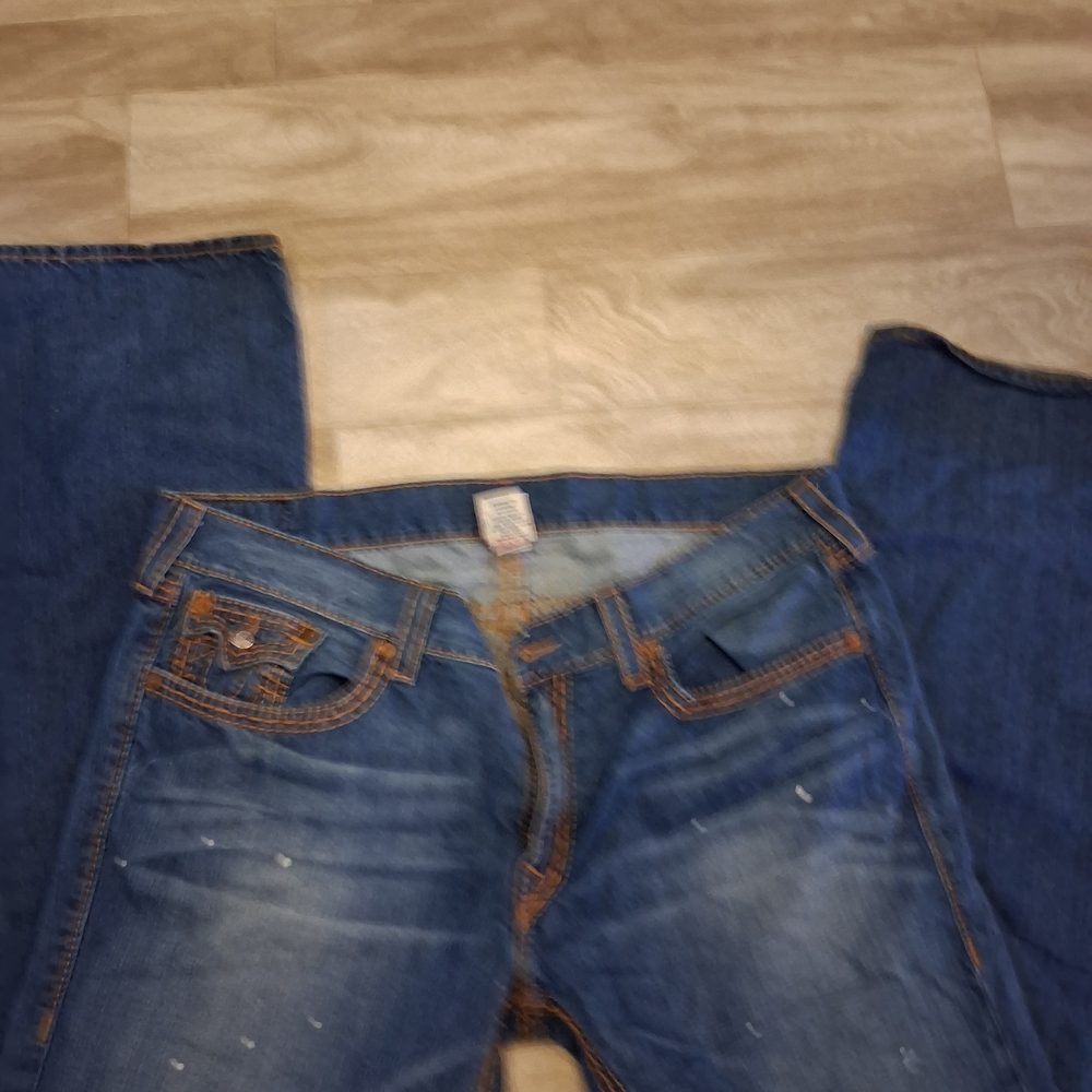 True Religion Men's Dark Blue Bootcut Jeans